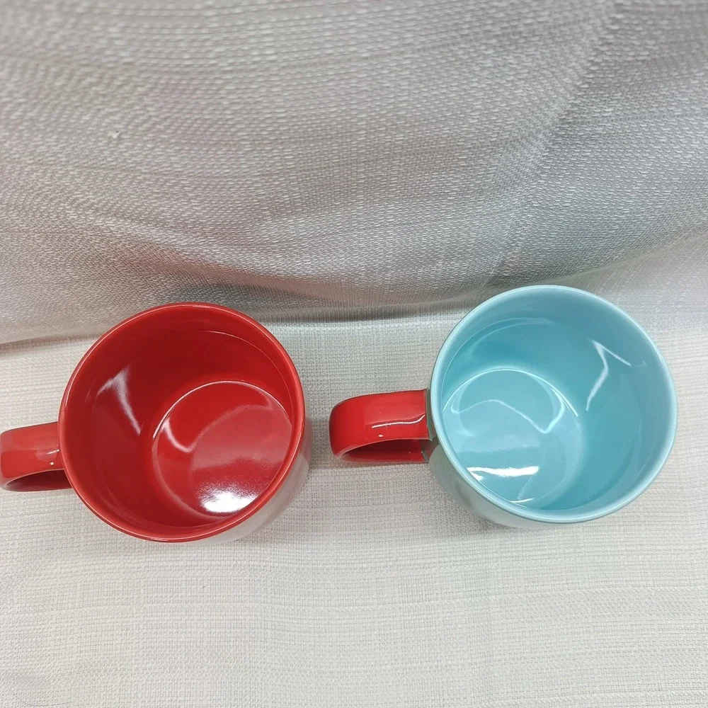 Starbucks 2024 Christmas Holiday Mug Set Green Red Marbled 11oz Coffee Tea Cocoa